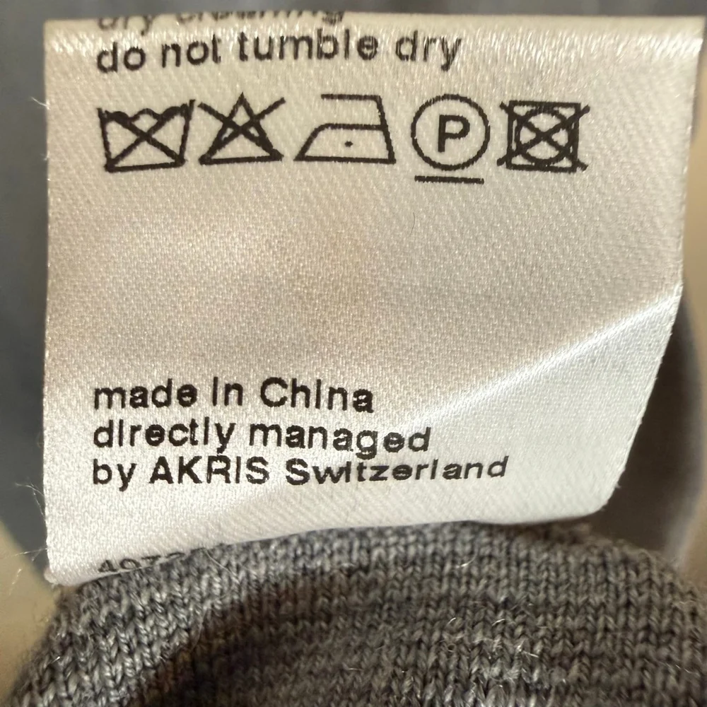 Akris Punto Gray Long Sleeve Wool Fit and Flare Dress with Ruffled Cuffs US 4 - Picture 10 of 11